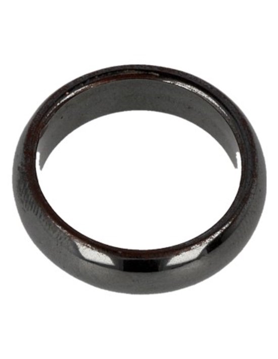 Hematiet edelsteen ring 6 mm - 22
