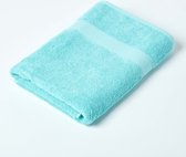 Homescapes 2-delige badhanddoekenset Aqua Turquoise - 100% Turks katoen 500 gsm