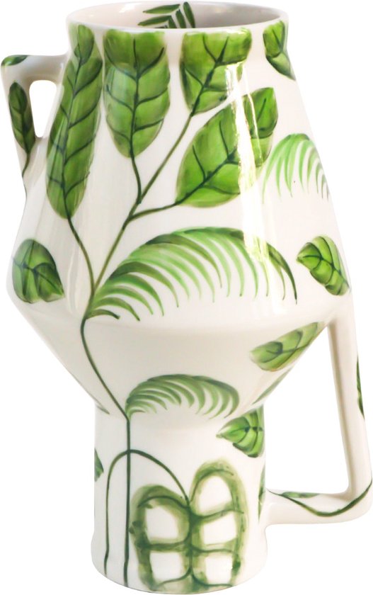 Retourner à l'expéditeur Vase peint à la main - Jungle moyenne - H45 x Ø18 cm - Céramique