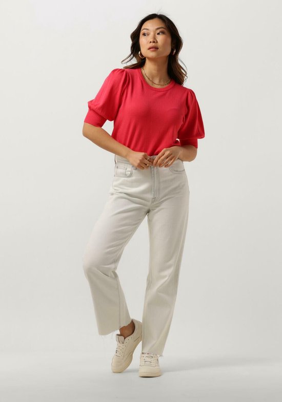 Minus Liva Knit Tee Tops & T-shirts Dames - Shirt - Roze - Maat L