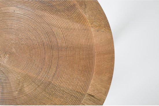 Zuiver Dendron Bijzettafel Rond 43 cm Mangohout - Bruin