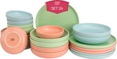 Bol.com James Cooke Serviesset Bliss Stoneware 6-persoons 24-delig Assorti aanbieding