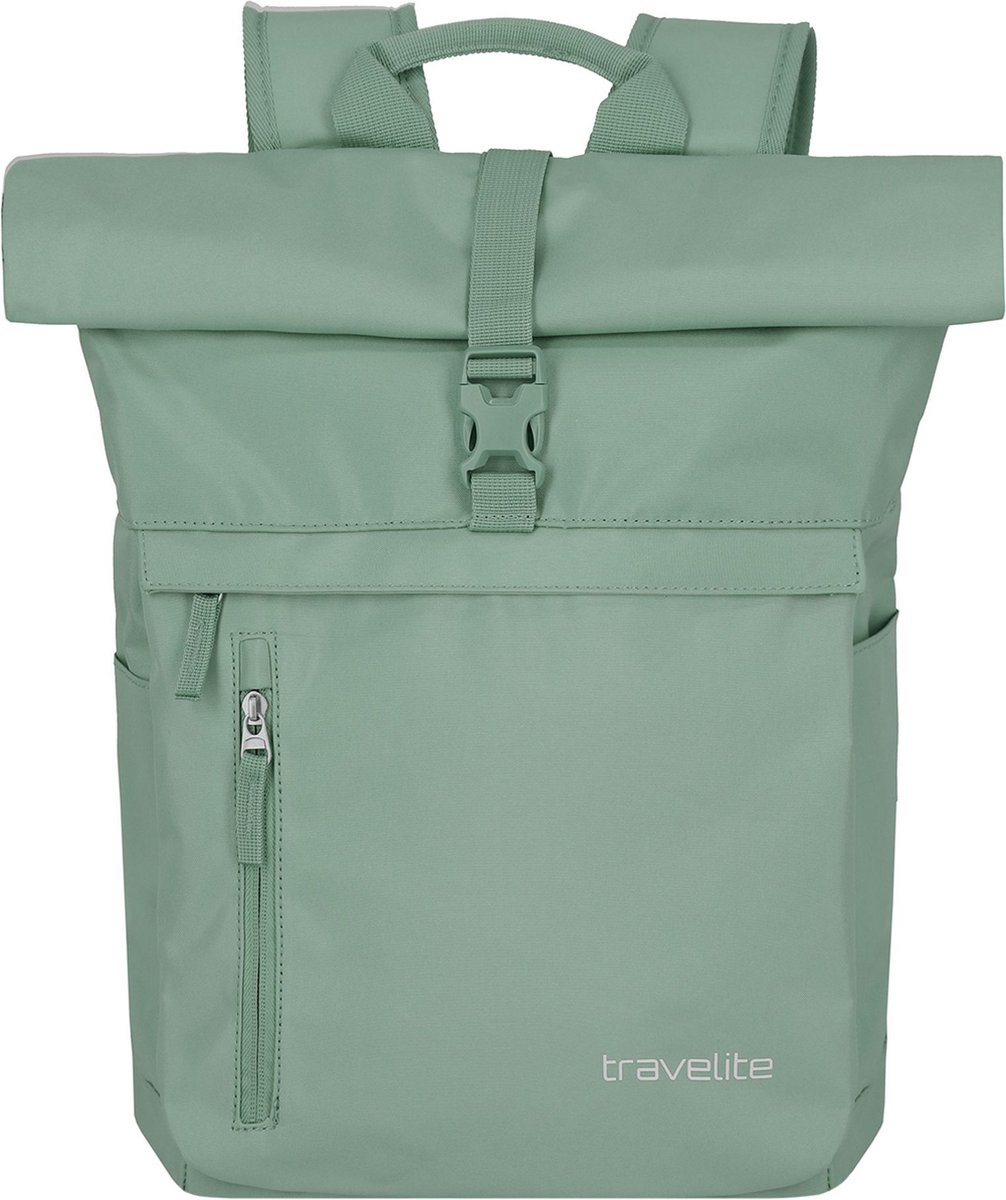 Travelite Basics Rollup Backpack light green