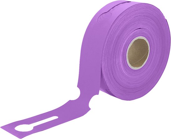 CombiCraft Sleufetiketten 260 x 50 mm Paars - 500 stuks