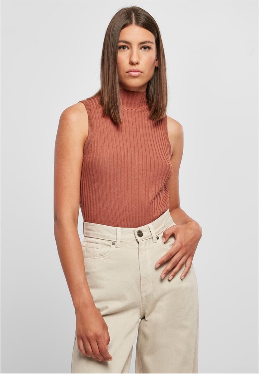 Urban Classics Rib Knit Sleeveless Bodysuit 3XL Oranje