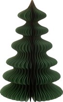 J-Line décoration sapin De Noël Vagues - papier - vert foncé/cuivre - large
