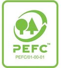 PEFC keurmerk voor duurzaam bosbeheer.