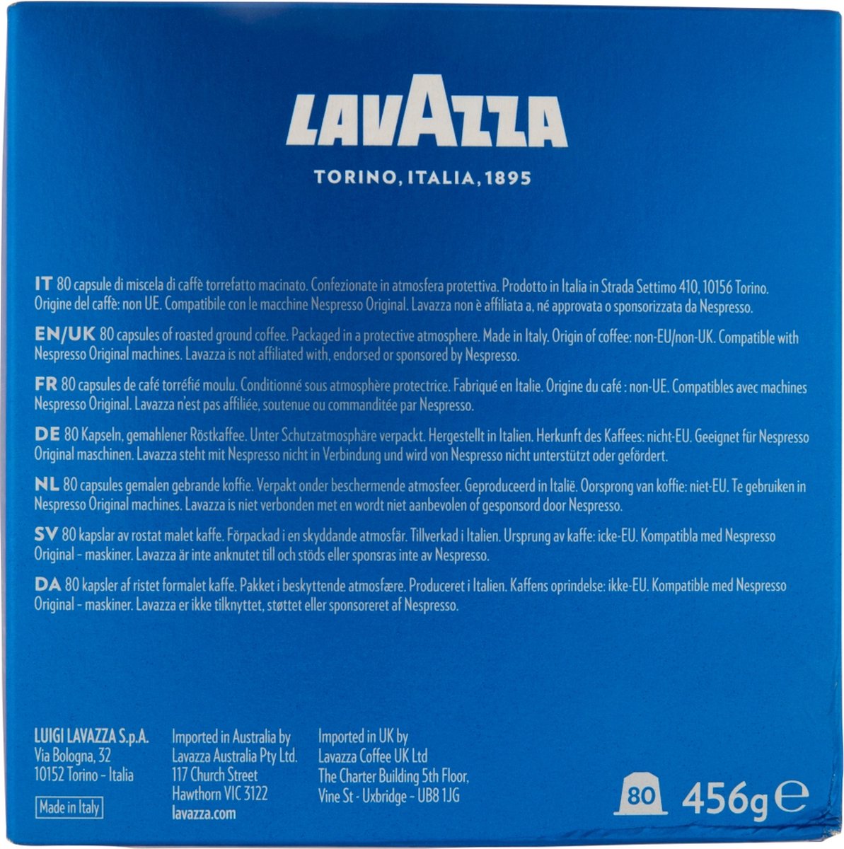 Lavazza Crema e Gusto CLASSICO capsules compatibel NESPRESSO apparaten (80st) thumbnail 4