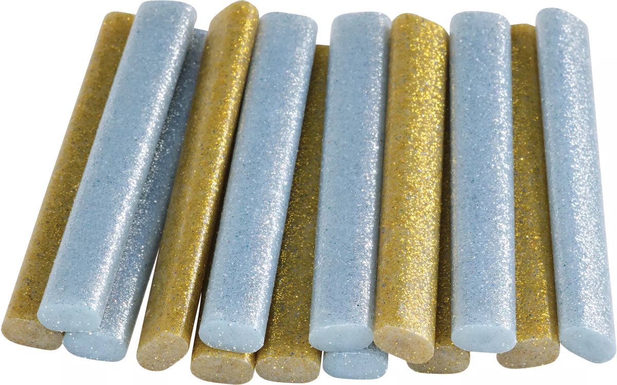 Rapid Glitter Lijmpatronen - Ovaal - Goud en Zilver - 9 mm - 14 Stuks