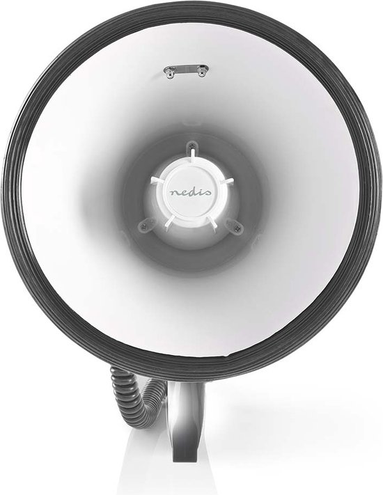 Nedis Megafoon – 135 dB – 1500 m Bereik – Sirene – Afneembare Microfoon – Wit/Blauw