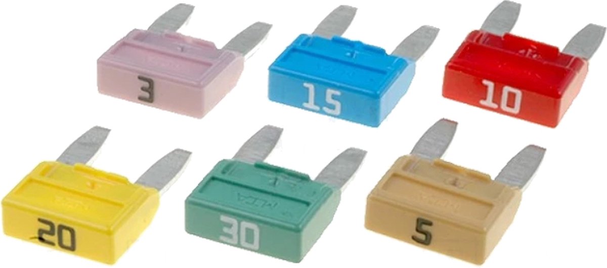 Mini Autozekering Assortiment - 6 stuks