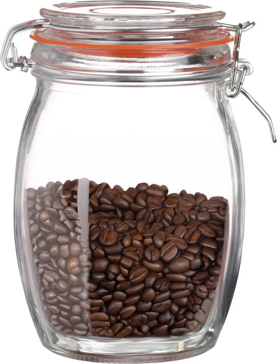 Urban Living Weckpot/inmaakpot - 1L - glas - beugelsluiting - D10 x H17 cm