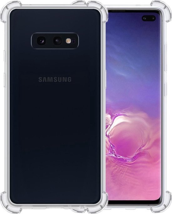Hoesje Geschikt voor Samsung S10e Hoesje Shockproof Case Siliconen - Hoes Geschikt voor Samsung Galaxy S10e Hoes Cover Siliconen - Transparant