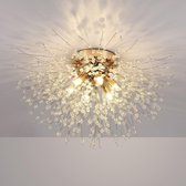 Moderne Kristallen Plafondlamp Gouden Vuurwerk Kristallen Kroonluchter- Plafondlamp 6 Vlammen G9 LED - Moderne Kristallen Plafondlampen - Lamp voor Woonkamer Slaapkamer Eetkamer Keuken Hal - Luxe Verlichting