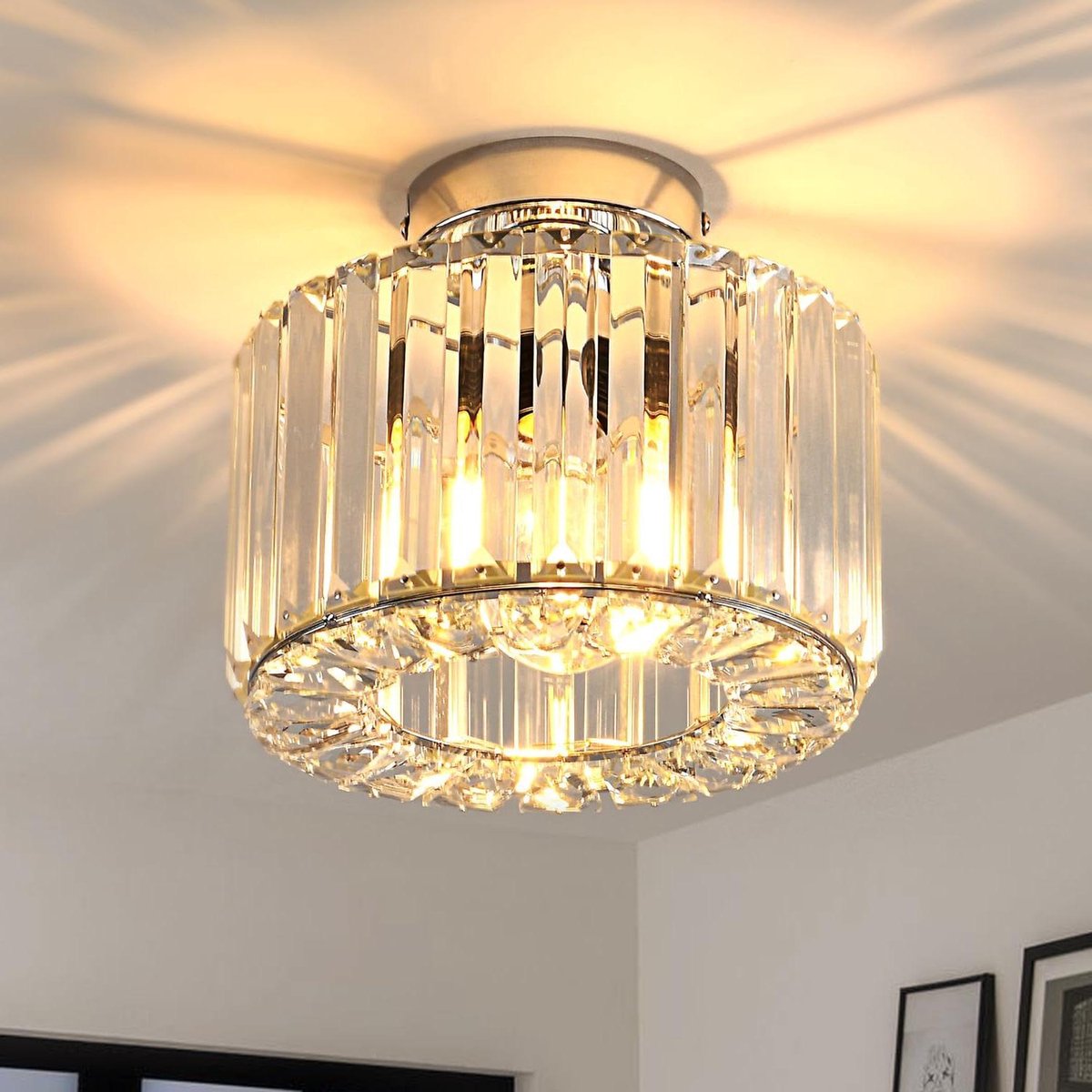 Qazqa Big_cage2 - Industriele Plafondlamp - 1 lichts - L 290 mm - Zwart