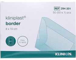 Kliniplast Border eilandpleister, 8x10cm, steriel, 50 stuks