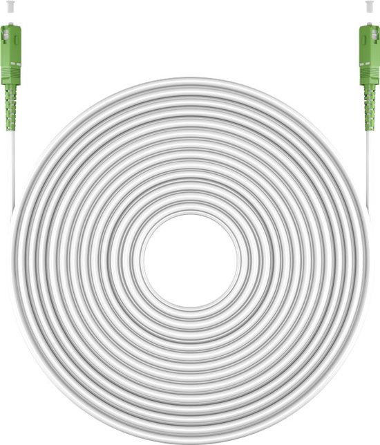 Câble fibre optique Goobay (FTTH), Monomode (OS2) White, blanc (Simplex), 3 m
