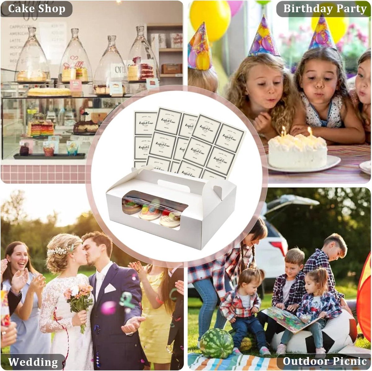 eascity 4 stuks cupcake-dozen, voor 12 standaard cupcakes, cupcake eascity 4 stuks cupcake-dozen, voor 12 standaard cupcakes, cupcake