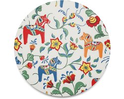 Beige onderzetter Ø 21 cm - Leksand ontwerp - Scandinavisch design