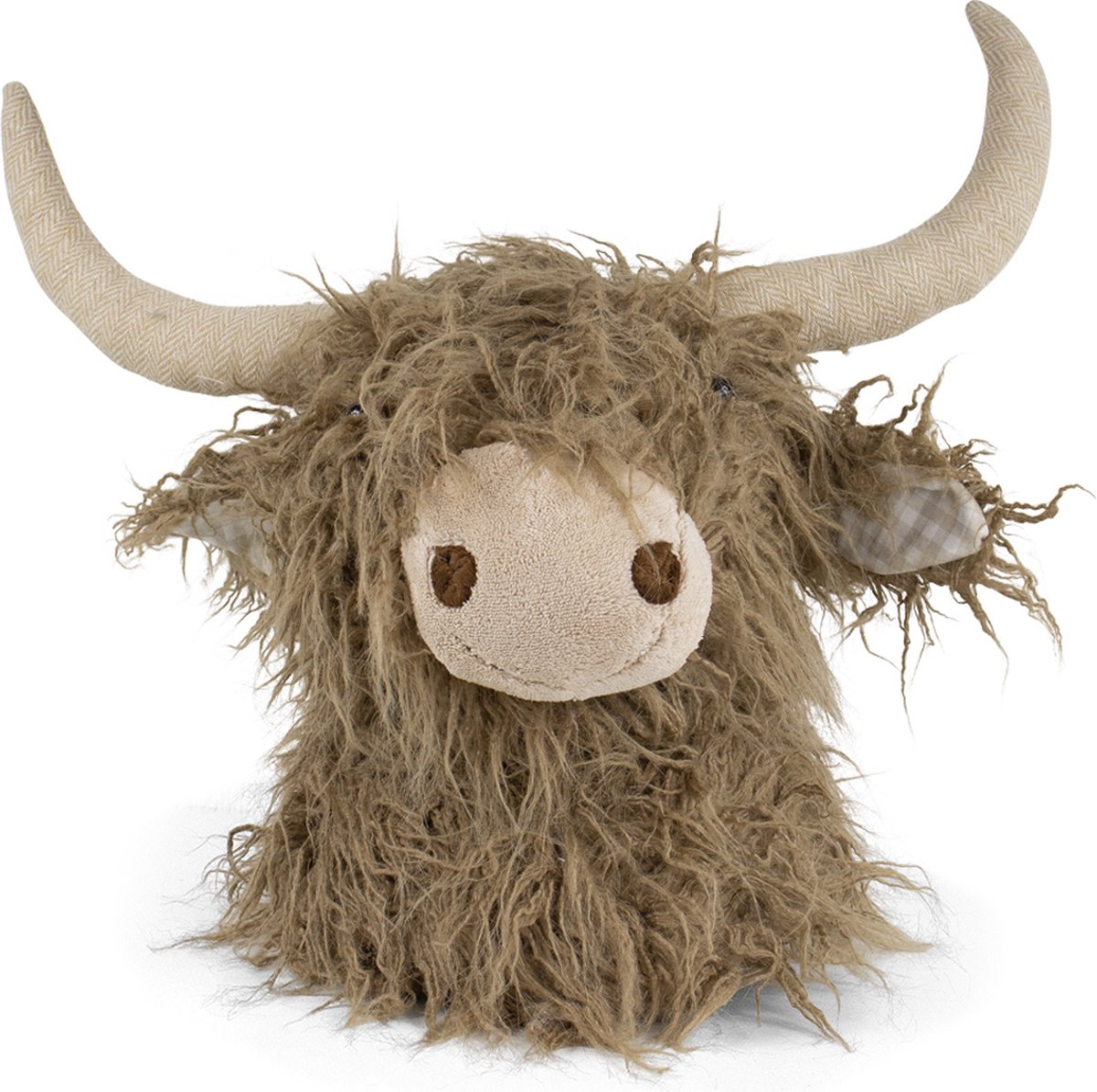 Mars & More knuffel schotse hooglander wandkop bruin 40cm