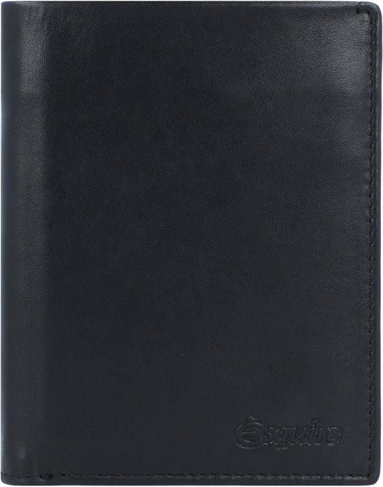 Esquire Cuir Porte-monnaie New Silk Wallet High Black Noir
