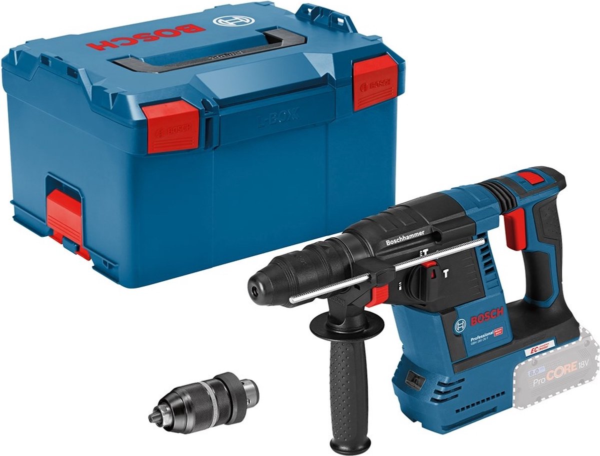 Bosch Professional GBH 18V-26 F Accu combihamer SDS-plus 2,6J + snelwisselboorkop + stofafzuiging 18V Basic Body in L-Boxx - 061191000K