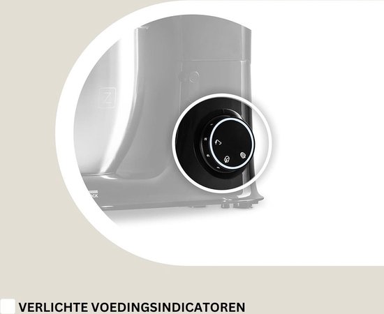 Luxe Deegmachine met Spatbescherming - Deegmachine voor Zwaar Deeg - Met Deeghaak en Garde - Kneedmachine - Keukenmachine - Deegmixer met 7 Standen - Zilver van LUX — afbeelding 3