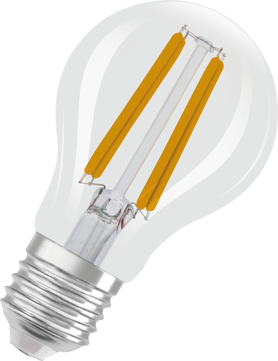 Osram Energy Class LED-Lampe in klassischer Kolbenform 3.8 W 806 lm EEK A warmweißes Licht (2700 K) CRI 80 aus klarfarbenem bleifreiem Glas E27 Sockel IP20 60 mm Durchmesser dimmbar