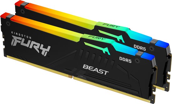 Kingston – RAM-geheugen – FURY BEAST – KF560C36BBE2AK2-32 – 32GB – DDR5 – DIMM – 6000MHz – 2 x 16 GB – RGB