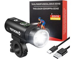 Fietsverlichtingsset met Lithium-ion-accu Superhelder Fietslicht USB Oplaadbaar Waterdicht
