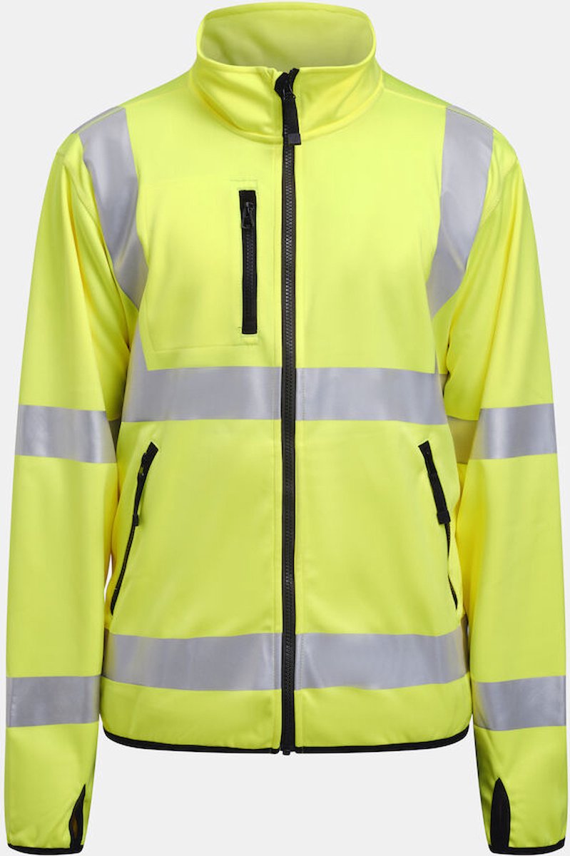 Jobman 5101 Hi-Vis Light Softshell Jacket 65510155 - Geel - M