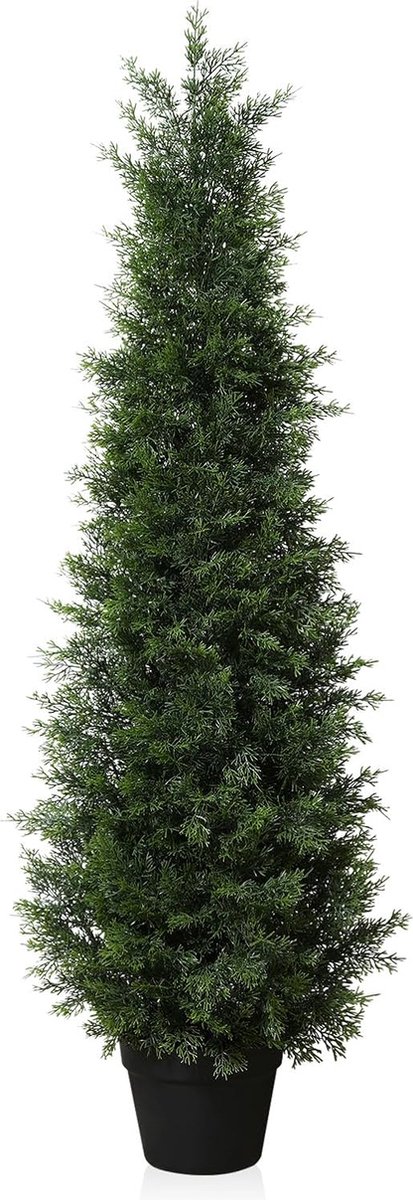 Kunstplant ceder kunstplanten 120 cm, kunstplanten in pot, coniferen, kunstplanten, outdoor, uv-bescherming, voor huis, woonkamer, tuin, veranda, decoratie, 1 stuk