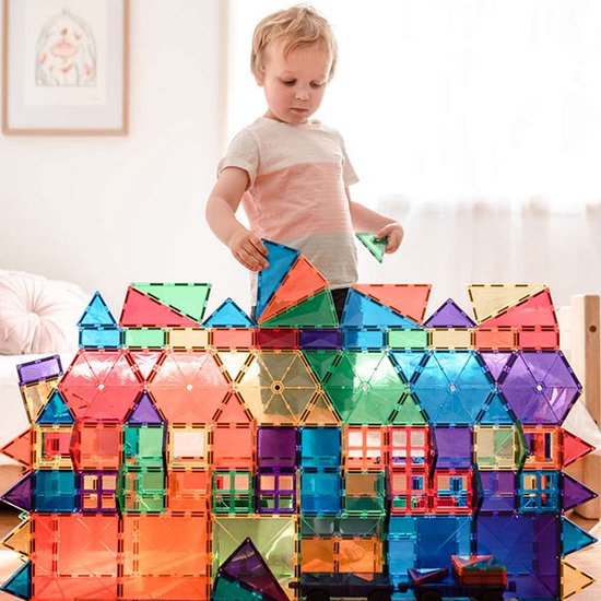CONNETIX - Magnetisch Tegels - Regenboog Mega-Pakket - 212 Stuks - Magnetisch Speelgoed