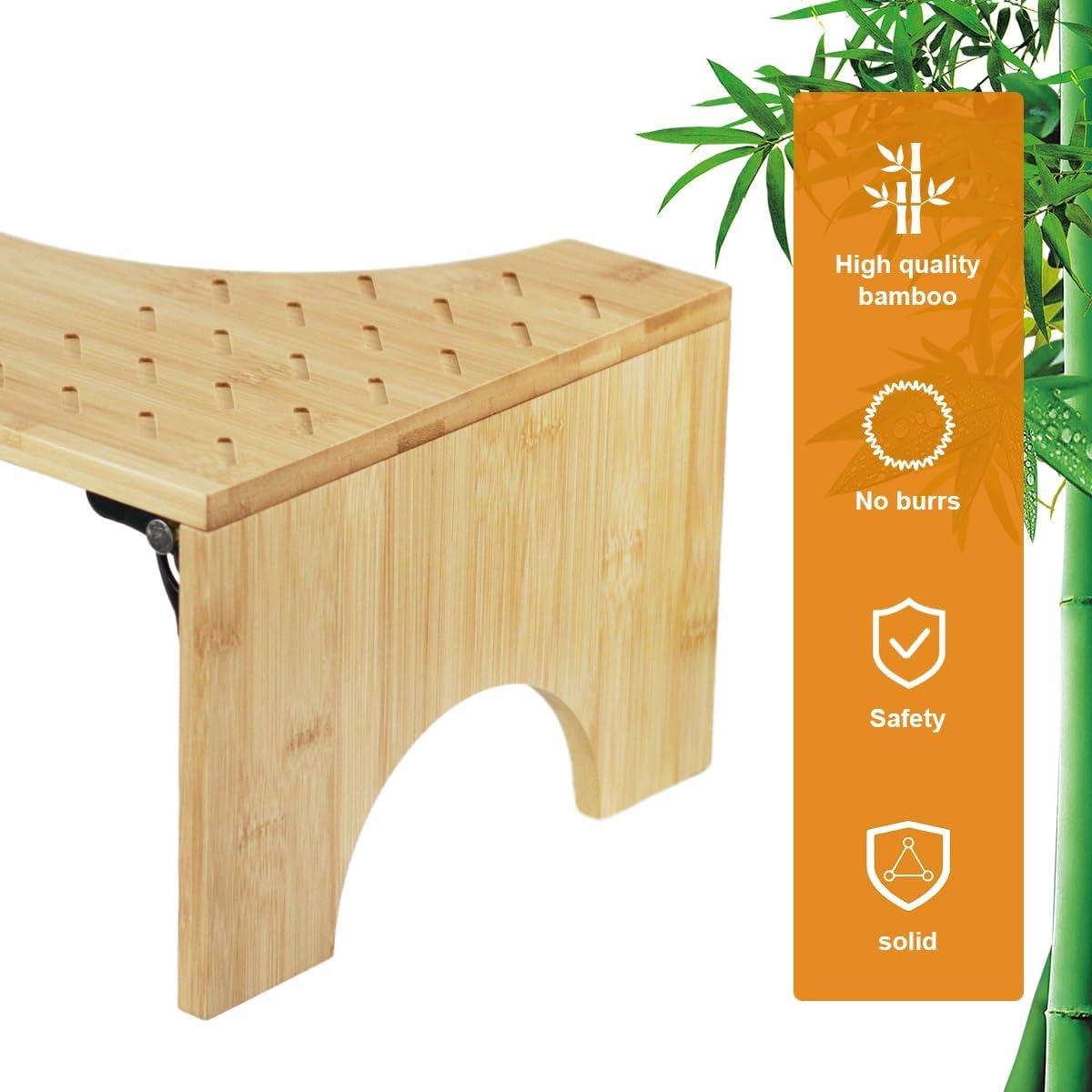 Ortviai Toiletkruk van hout, multifunctionele bamboo-toiletkruk Ortviai Toiletkruk van hout, multifunctionele bamboo-toiletkruk