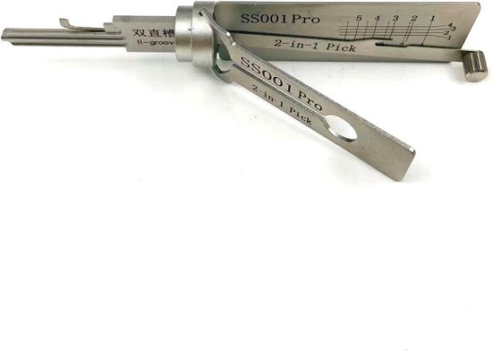 Decoder Lockpick Lockpick set Tools Double-Groove Deurslot Pro 2 in 1 Decoder en Pick ...