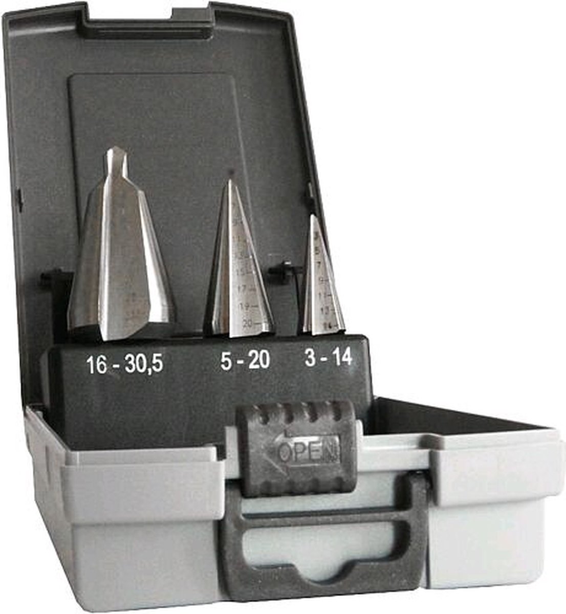 Heller 3-delige hoogwaardige trapgatborenset / stappenborenset / piramideborenset (750750)