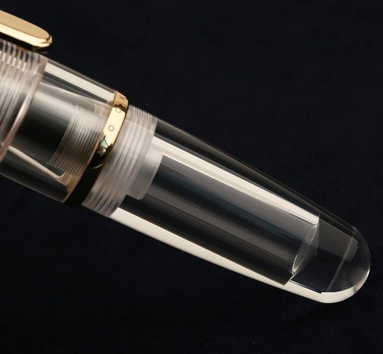 Lanxivi Majohn Q1 Fountain Pen Curved Nib Fude Pen, Little Fat Man Transparent Pipette Fountain Pen Pocket Pen Large Capacity