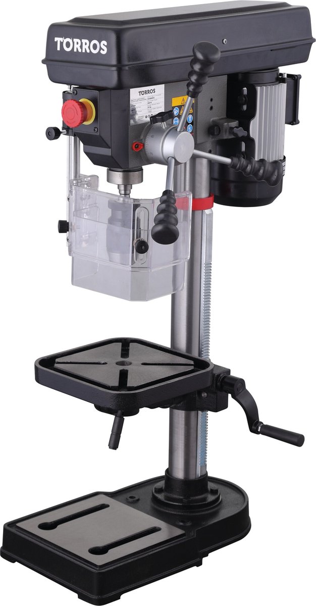 Professionele tafelboormachine tot ø 16 mm opname MK2 400W 230V 5 snelheden 34 kg Torros DT16M
