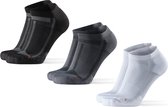 Chaussettes de course courtes et longues distances DANISH ENDURANCE 3 paires - anti-ampoules - compression légère - Taille 39-42
