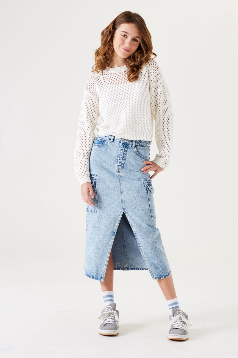 GARCIA Meisjes Rok Blauw - Maat 128