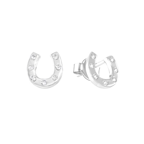 Creolen van 925 zilver voor dames en meisjes, met gekleurde zirkonia