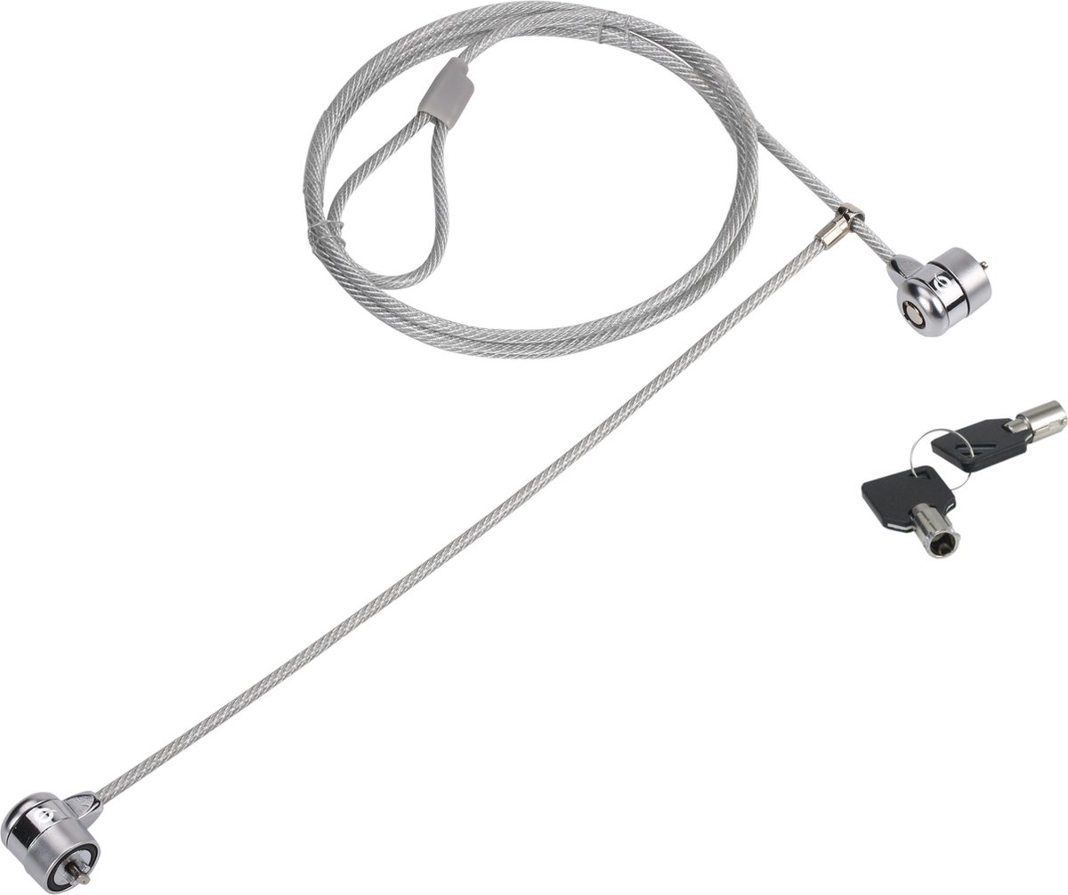 CONCEPTRONIC CNBSLOCK15T dubbelkops laptopslot met sleutel, 1,5 m
