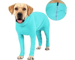 Medisch Bodysuit Maat M - Operatie jumpsuit - Operatiepak voor de hond Turquoise