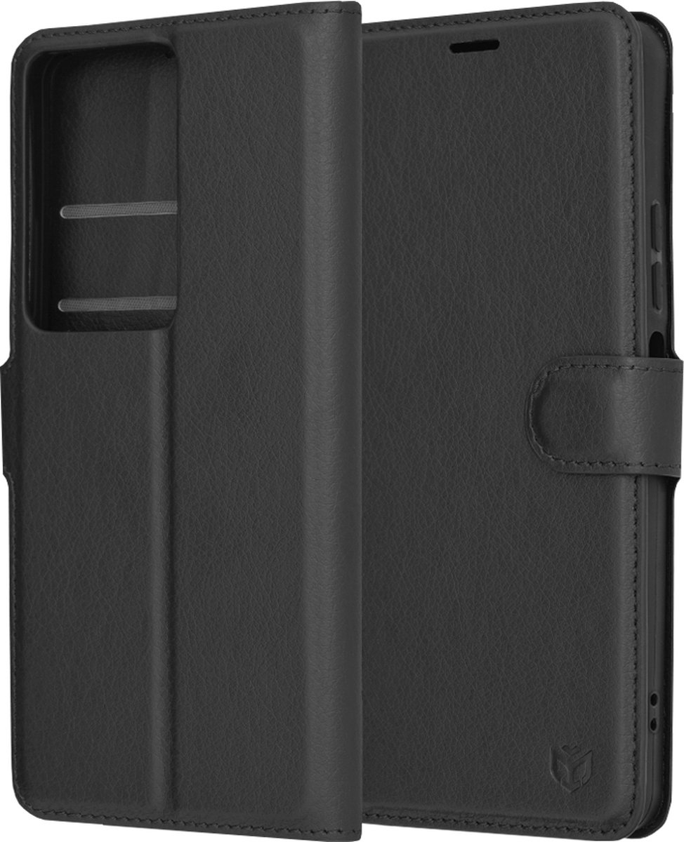 Techsuit Leather Folio Book Wallet Case hoesje voor Oppo A79 / OnePlus Nord N30 SE - Zwart