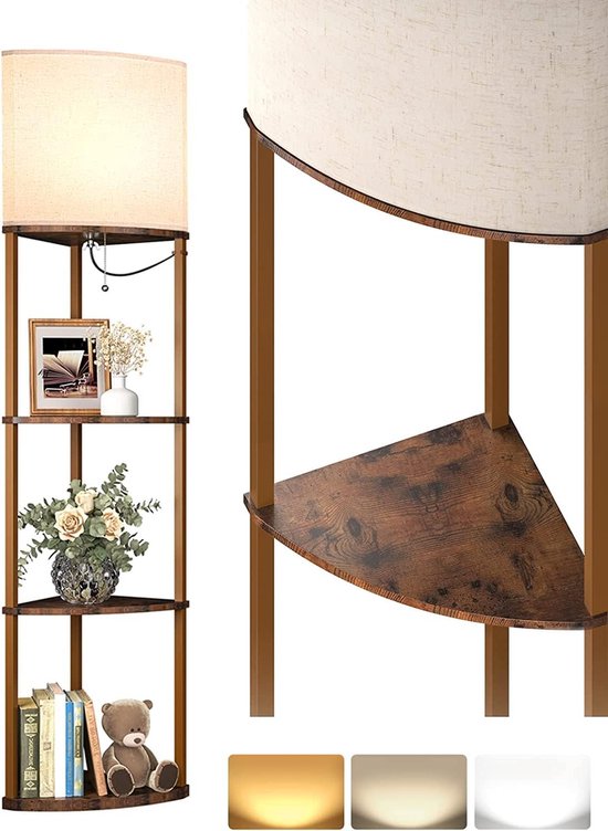 Staande lamp - Eik - Houten vloerlamp - Catawiki