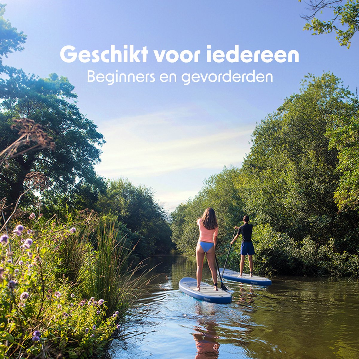 LifeGoods PaddlePro SUP Board - met Zitje - Opblaasbaar Paddle Board - Complete Set - Max. 150KG - 320x81cm - Blauw – foto 3
