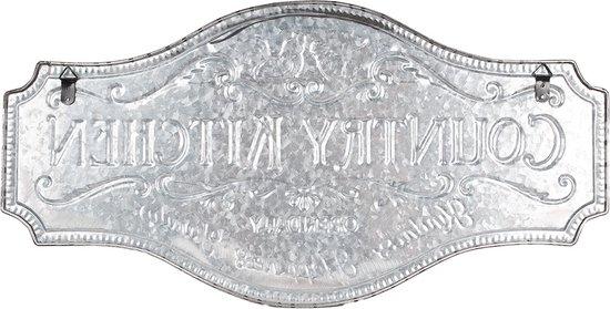 Clayre & Eef Décoration murale 60x30 cm Noir Fer Poulets