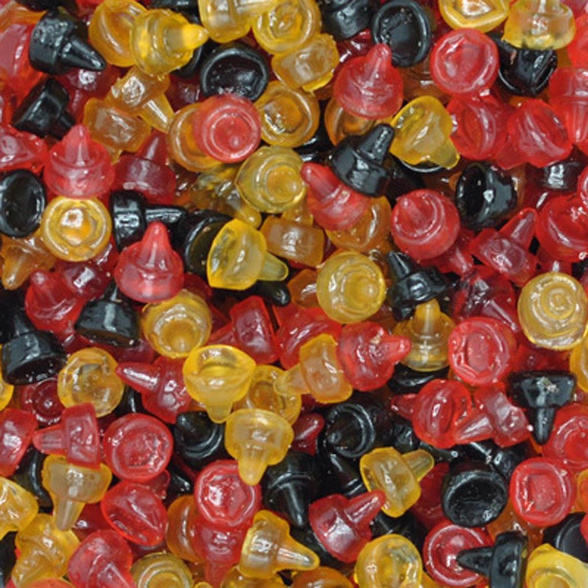 Joris Dopjes - Snoep - 1kg - 3 kleuren - Zwart - Geel - Rood - Hard
