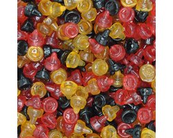 Joris Dopjes - Snoep - 1kg - 3 kleuren - Zwart - Geel - Rood - Hard