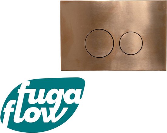 Foto: Fugaflow metal bedieningsplaat bedieningspaneel voor geberit up320 inbouwreservoir dualflush ronde knoppen metaal koper